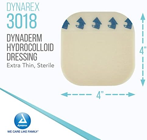 Dynarex-3018 DynaDerm Hydrocolloid Öltözködés 4x4-es Extra Vékony 12/10/Cs