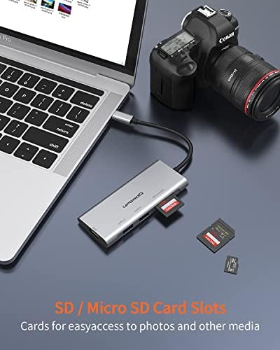 Upgrow 5-in-1 USB C Hub Adapter HDMI, SD, Micro SD, 2 USB 3.0 Port MacBook, iPad,Laptop, valamint Több
