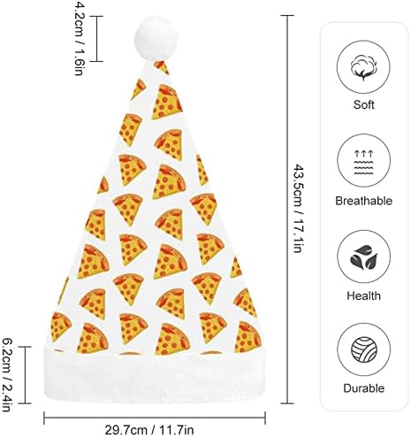 Boldog Pizza Karácsonyi Kalap Mikulás Kalap, Rövid Plüss Fehér Bilincs a Férfiak a Nők Karácsonyi Ünnepi