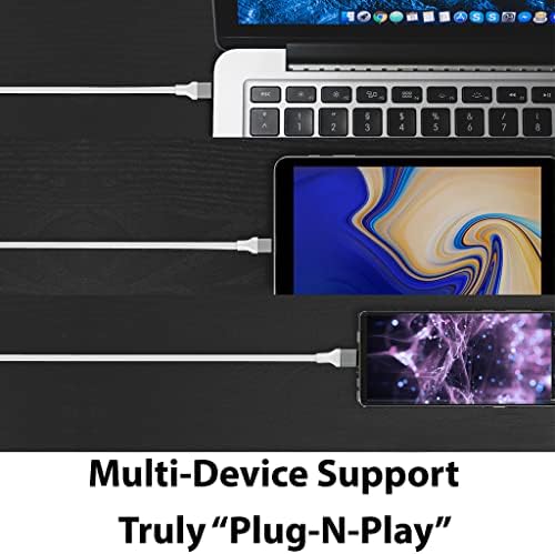 USB-C/PD 4k-HDMI Kábel Kompatibilis a Samsung Galaxy S23 Ultra Teljes 2160p@30Hz, 6Ft/2M Kábel [Fehér,