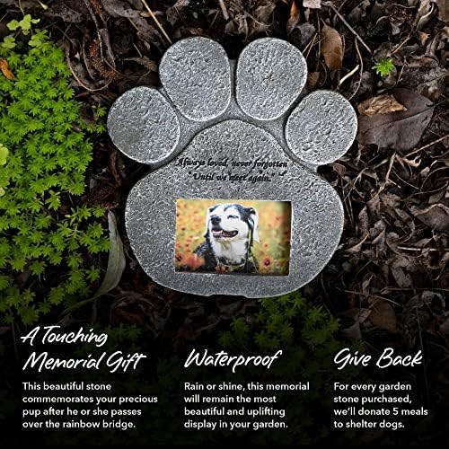 iHeartDogs Pet Memorial Garden Kő -, Míg Újra Találkozunk' - Kutya vagy Macska Gyász, Veszteség Ajándék