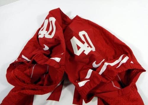 2012-es San Francisco 49ers 40 Játék Kiadott Piros Mez 46 DP34822 - Aláíratlan NFL Játék Használt Mezek