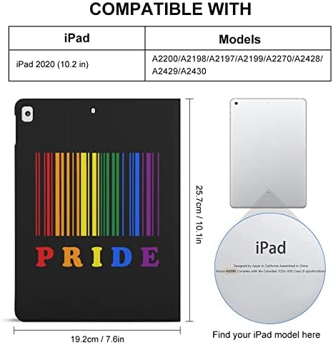 LMBT Büszkeség Vonalkód Vicces Esetben Kompatibilis az iPad-2020/iPad Pro 2020/iPad Pro 2021/iPad Air4/Air5/iPad