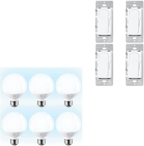 TORCHSTAR Izzók G25 LED Csomag Dimmer Kapcsoló, 6 Csomag, Globe Izzók G25 LED & 4 Csomag Dimmer Kapcsoló,