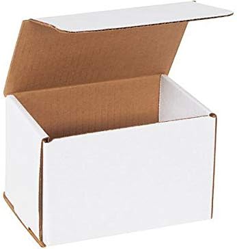 Biztonságos Pecsét Szállítási Dobozok - 6x6x4 Program - Fehér Összecsukható Hullámpapír Csomagolás Postázás,