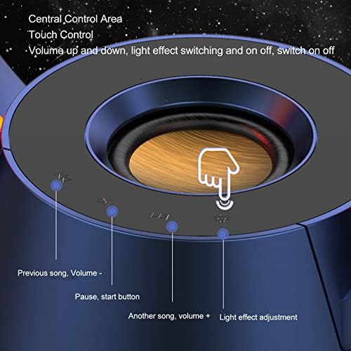 ASHATA Mágneses Úszó Bluetooth Hangszóró LED-es, Érintőképernyős Vezérlés, Vezeték nélküli, 360° - os