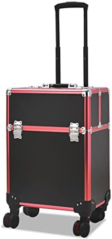 GENIGW Bőrönd Utazási Szépség Kozmetikumok Tároló Doboz, Bőrönd Köröm Utazási Esetben Nagy Kapacitású
