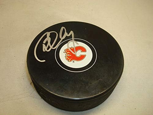 Bob Hartley Aláírt Calgary Flames Jégkorong Dedikált 1A - Dedikált NHL Korong
