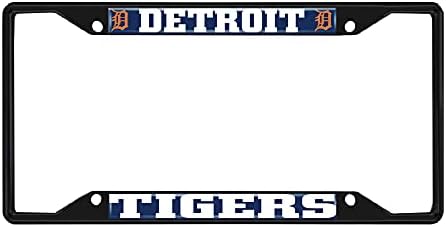 Rajongó Szőnyeg 31305: Detroit Tigers Fém Rendszámtábla Keret, Fekete Kivitelben