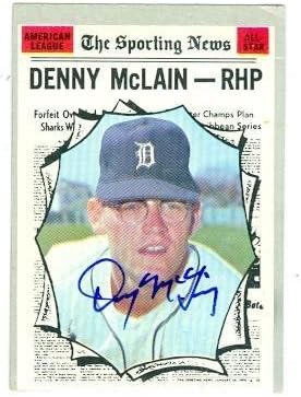Denny McLain dedikált baseball kártya (Detroit Tigers) 1970 Topps 467 - MLB Dedikált Baseball Kártyák