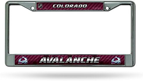 Rico Iparágak NHL Colorado Avalanche 12 x 6 Ezüst Króm Keret, W' Matrica Helyezze Autó/Teherautó/SUV Auto