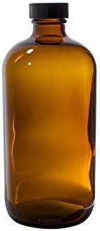 16 Uncia 12 Pack Nehéz Amber Üveg Boston Kerek Gyógyszeripari Minőségű Gyógyszer Palack Kupakkal