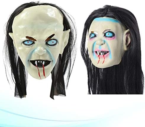 TOYANDONA 2db Halloween Latex előlapot Cosplay Sadako Zombi Ijesztő Arcot Borító Álarcosbál Jelmez Horror