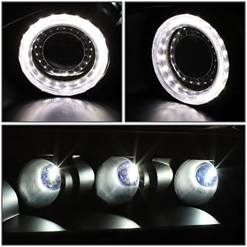 Pár Fekete Ház LED-es DRL Halo Felni Vetítő Fényszórók Lámpák Szerszám Készlet Kompatibilis SC300 SC400