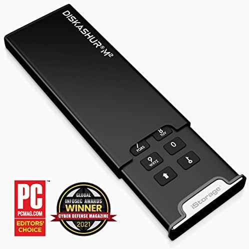iStorage diskAshur M2 – PIN hitelesített, Hardver titkosított USB 3.2 Hordozható SSD. Ultra-Gyors, FIPS-Kompatibilis,