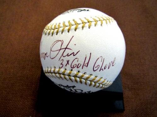 Amos Otis 3 X Arany Kesztyű Kc Uralkodók Hof Mets Aláírt Auto Gg Díjat Baseball Szövetség - Dedikált Baseball