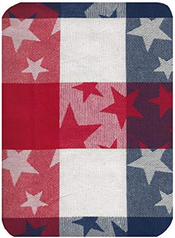 Newbridge Amerikai Csillagok Hazafias Kockás Pamut Szövés Szövet Terítő, Fedett Kerti Piros, Fehér, Kék