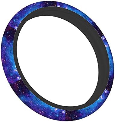 Swono Galaxy Lila Autót Neoprén Kormánykerék-Fedezze Absztrakt Tér Csillag Lila 15 Hüvelykes Anti-Slip