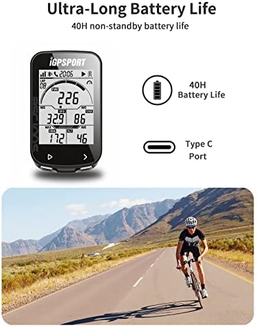 iGPSPORT BSC100S Kerékpár/Bicikli Számítógép Vezeték nélküli, 2.6 inch-es LCD Kijelző GPS Kerékpár Számítógép