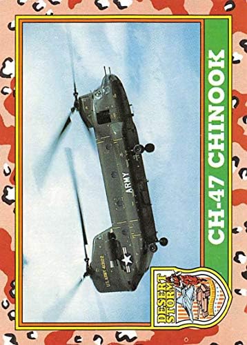 1991 Topps Sivatagi Vihar Sárga Logó Levelet Koalíció a Béke Kereskedelmi Kártyák 12B CH-47 Chinook (Standard