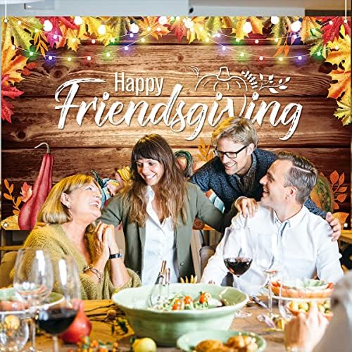Nepnuser Boldog baráti hálaadásra Fotó Hátteret Őszi Betakarítás Thansgiving Barátok, Buli, Fali Dekor-5.9×3.6