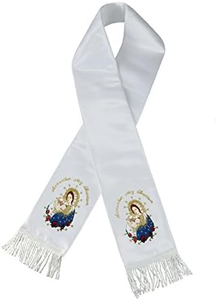 Hímzett Keresztelő Keresztelői Ellopta Sál, Öv Szűz Mária Maria Pápa (S-L)