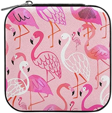 Emelivor Flamingó Utazási Ékszerek Esetben PU Bőr Hordozható ékszerdoboz Ékszerek Utazás Szervező Kis