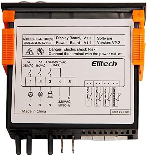 Elitech ECS-180A Hőmérséklet szabályozó Eredetű Digitális 110V ° C Termosztát