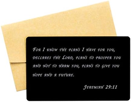 Bibliai Vers Alumínium Megjegyzés Kártya,Jeremiás 29:11 mert én Tudom, mi A tervem számodra, Pénztárca