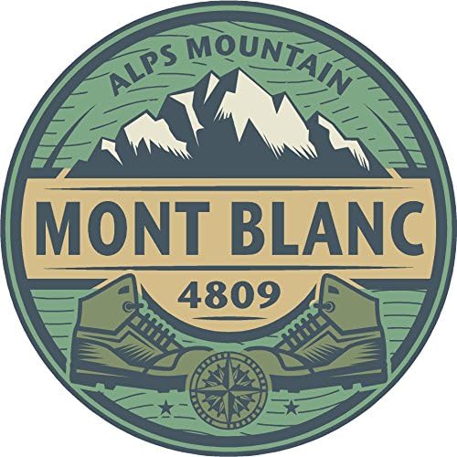 Ovális Hegyek-alpokban, a Mont Blanc 4x4 Matrica, Matrica meghalni Vágott Vinyl Készült, a Szállított