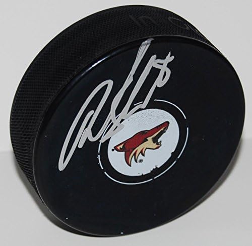TOBIAS RIEDER aláírt (PHOENIX COYOTES) logós jégkorong W/COA 1 - Dedikált NHL Korong