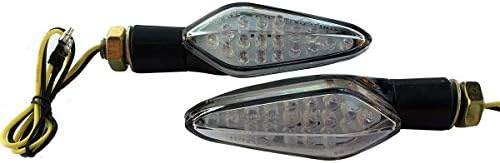 MotorToGo Fekete LED-es Motorkerékpár-indexet, Napszemüveg, Oldalsó Helyzetjelző Mutatók Szemellenző Kompatibilis