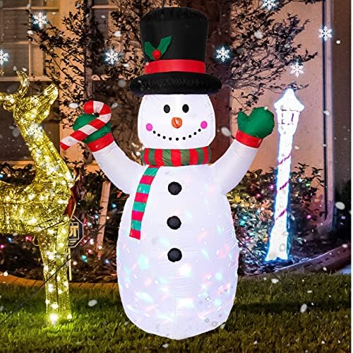 MUMTOP 5 FT Karácsonyi Felfújható Kerti Hóember Hógömb, Felrobbantani Udvaron Dekoráció LED Világítás