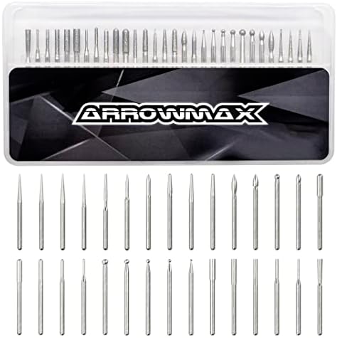 ARROWMAX Faragás Bit fametszet Router Kicsit (2.35 mm) Szár, 30 Db Gravírozás Bit, hogy Megfeleljen A
