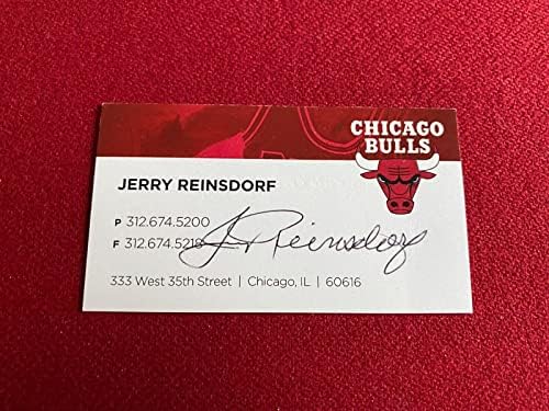 Jerry Reinsdorf (a Bikák),Dedikált (SZÖVETSÉG) Üzleti Kártya (Szűkös/Vintage) - Kosárlabda Dedikált Kártyák