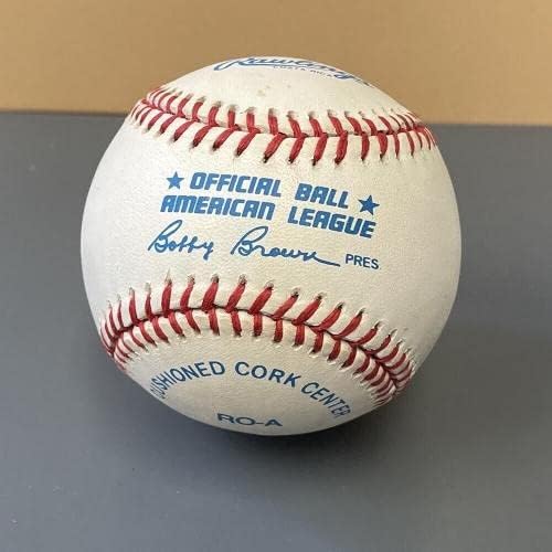 Walt Weiss Aláírt OAL B Barna Baseball Automatikus B&E Hologram - Dedikált Baseball