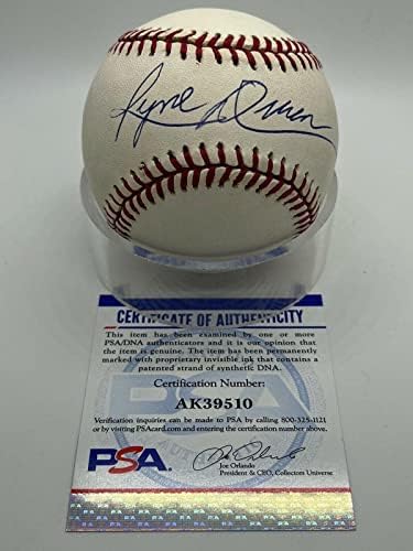 Ryne Duran Yankees Phillies Aláírt Autogramot Hivatalos League Baseball PSA DNS - Dedikált Baseball