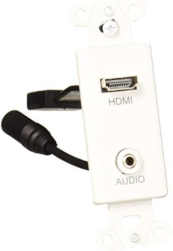 C2G HDMI Fali Tányér, HDMI Pigtail, Egyetlen Banda Fali Tányér, 3,5 mm-es, Fehér, Kábelek, hogy Menjen