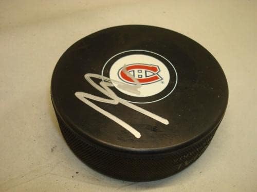 Marc Bergevin Aláírt Montreal Canadiens Jégkorong Dedikált 1B - Dedikált NHL Korong