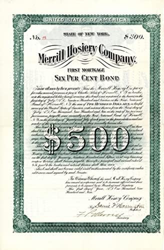 Merrill Harisnya Co. - 500 dollár Kötvény