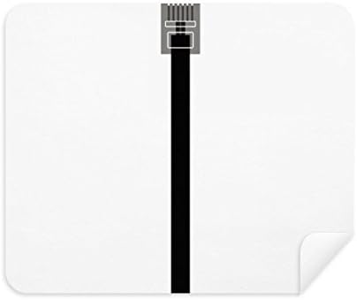 Fekete Internet Kábel USB Csatlakozó Minta tisztítókendővel Képernyő Tisztító 2db Velúr Szövet
