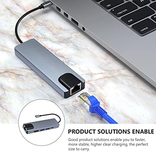 SOLUSTRE Laptop Hub 3. 0 USB Hub 5 az 1 - ben Típus C-Hub, a Kimenet Magas - USB Elosztó Mltiport Adapter