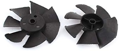 X-mosás ragályos 2 Db Fekete Műanyag 14 mm, Belső Átm 7 Lapátok Motor Ventilátor Lapát Kerék(2 piezas