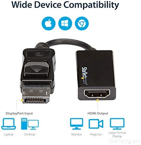 StarTech.com 1x DisplayPort-HDMI Adapter - 4K-60Hz Video Converter (DP2HD4K60S) Csomag 1x Nagy Sebességű