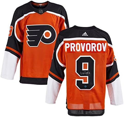 Ivan Provorov Philadelphia Flyers Aláírt Fordított Retro Adidas Jersey - Dedikált NHL-Mezek