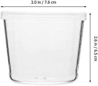 DOITOOL Cupcake Konténerek ivópohár, 1 Készlet 4db 200ml Poharat Gyakorlati Puding üvegtálban (Átlátszó)