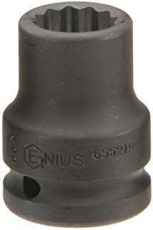Genius Szerszámok 1/2 Dr. 10mm Vékony Fal Hatása Csatlakozó (12 Pont) (CR-Mo) - 453810