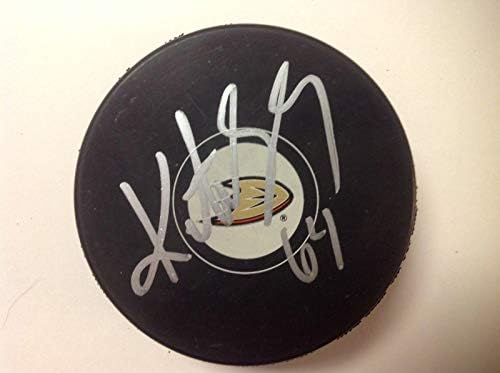 Kiefer Sherwood Aláírt Dedikált Anaheim Ducks Jégkorong egy - Dedikált NHL Korong