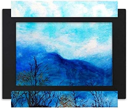 hideg mester DIY labor Blue Mountain Festmény Művészet Asztali Képkeret Fekete Kép Art Festmény 7x9 inch