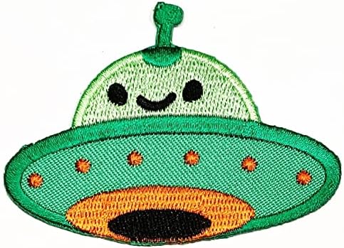 Kleenplus 3Pcs. Aranyos UFO Űrhajó Repül Hímzett Vasalót Varrni a Patch Jelmez Öltözteti Farmer Kabát